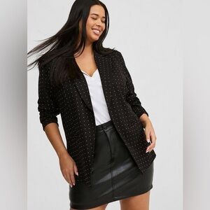 NWT Studio By Torrid Blazer Size 2X Rhinestone Embellishments Plus SZ Business